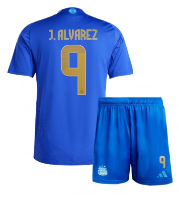 Argentina Julian Alvarez #9 Replika Babytøj Udebanesæt Børn Copa America 2024 Kortærmet (+ Korte bukser)